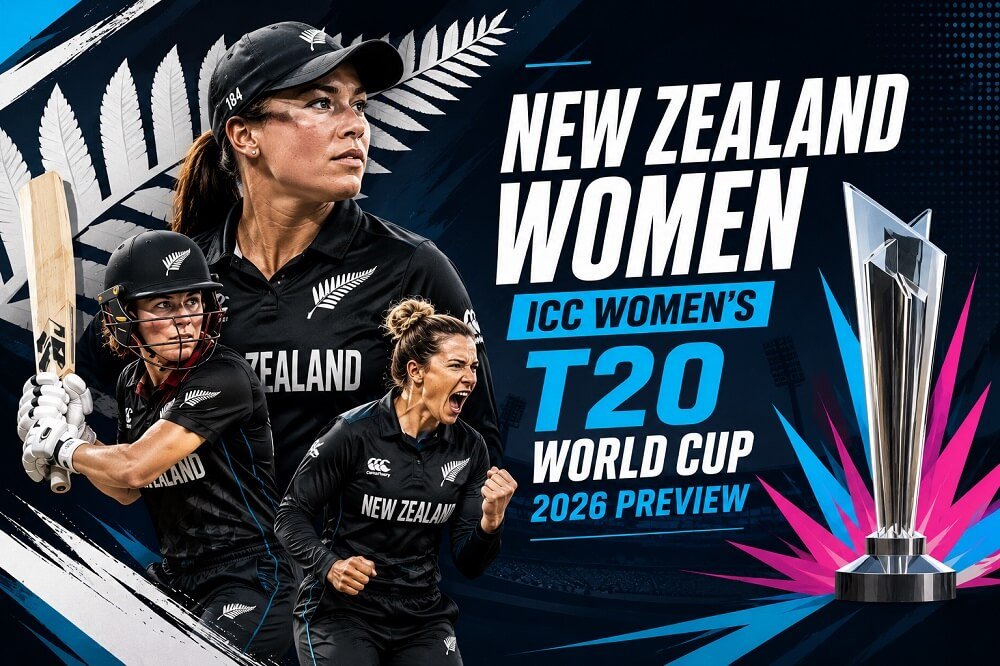 New Zealand Women cricket team preparing for the ICC Women's T20 World Cup 2026 tournament.